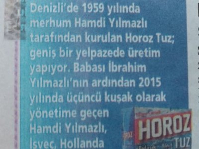 Horoz Tuzdan Yeni Yatırımlar !